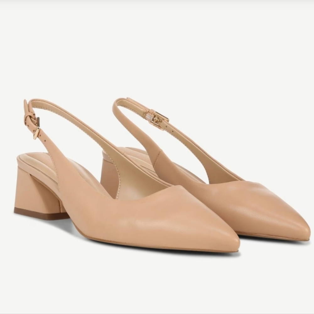 Franco Sarto Women's Beige Slingback Heels